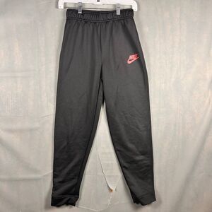 Nike Joggers Men's Size XL Black Sweatpants Embroidered Red Logo Athletic Casual